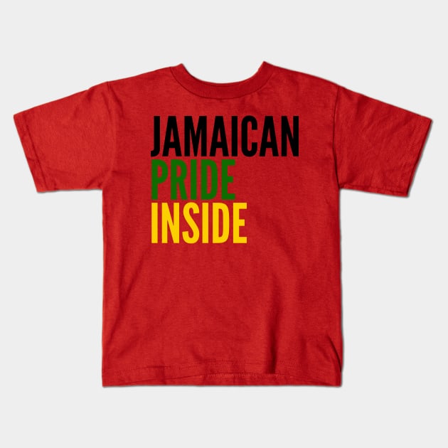 Jamaican Pride Inside Kids T-Shirt by MessageOnApparel